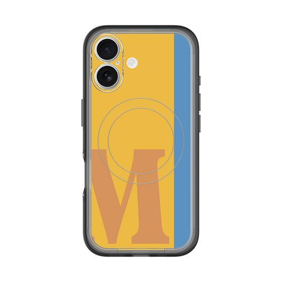 スリムプロテクションプレミアムケース with MagSafe［ オリジナル - initial color line - M orange ］