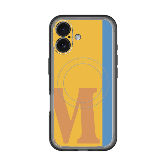 スリムプロテクションプレミアムケース with MagSafe［ オリジナル - initial color line - M orange ］