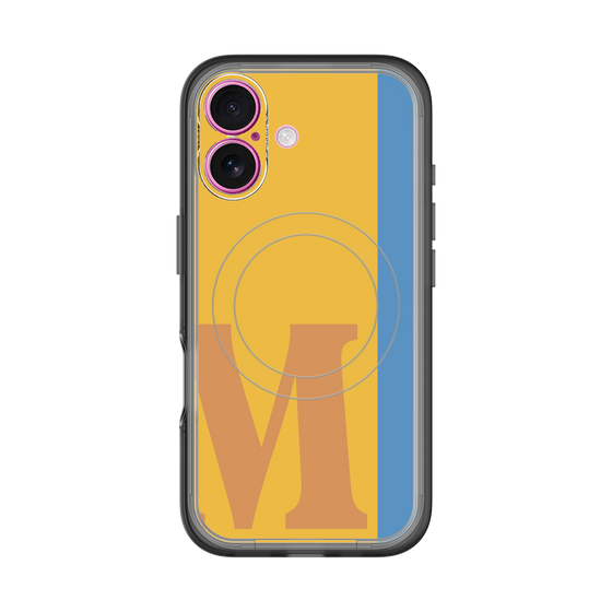 スリムプロテクションプレミアムケース with MagSafe［ オリジナル - initial color line - M orange ］
