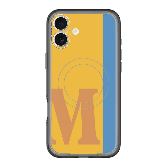 スリムプロテクションプレミアムケース with MagSafe［ オリジナル - initial color line - M orange ］