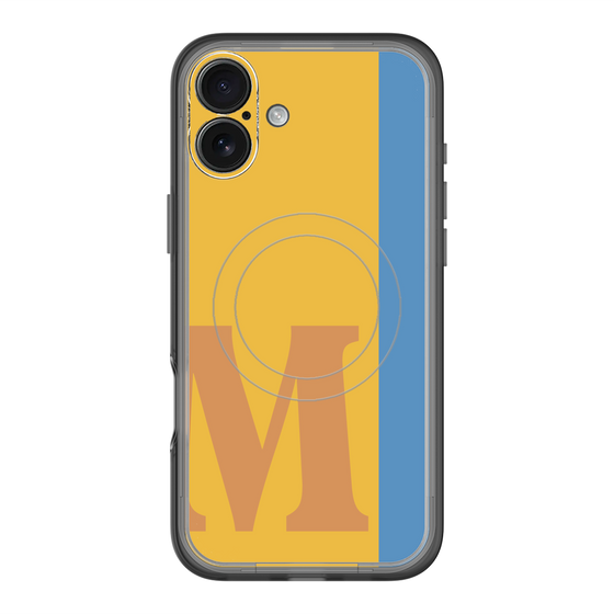 スリムプロテクションプレミアムケース with MagSafe［ オリジナル - initial color line - M orange ］