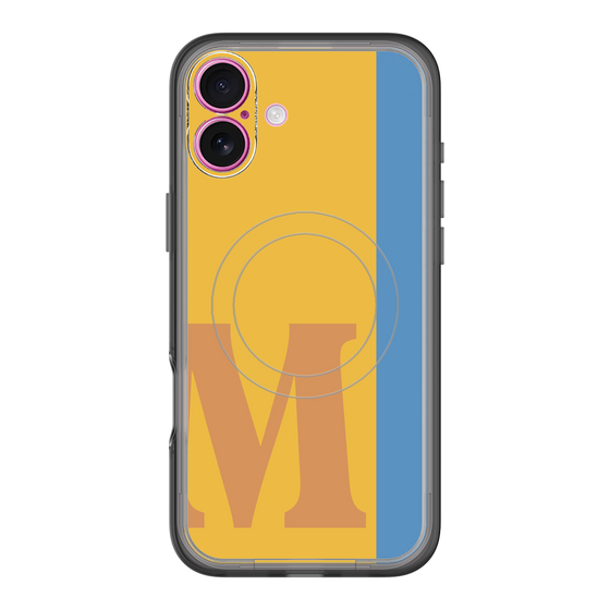 スリムプロテクションプレミアムケース with MagSafe［ オリジナル - initial color line - M orange ］
