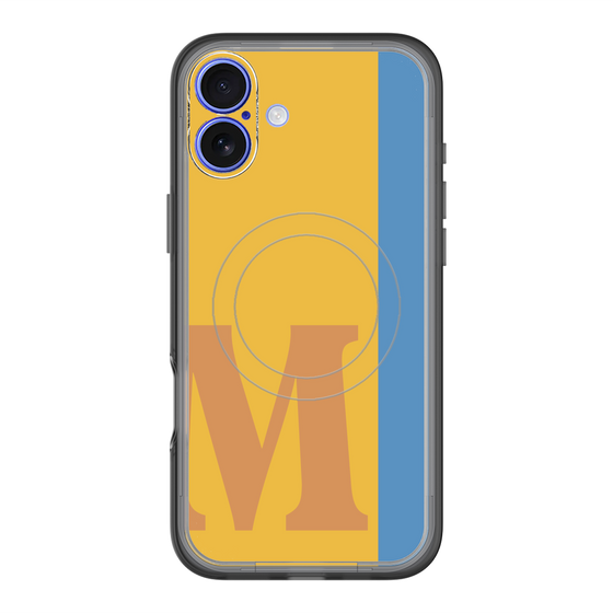スリムプロテクションプレミアムケース with MagSafe［ オリジナル - initial color line - M orange ］