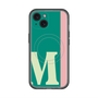 スリムプロテクションプレミアムケース with MagSafe［ オリジナル - initial color line - M green ］