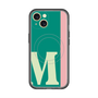 スリムプロテクションプレミアムケース with MagSafe［ オリジナル - initial color line - M green ］