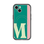 スリムプロテクションプレミアムケース with MagSafe［ オリジナル - initial color line - M green ］
