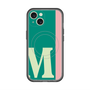 スリムプロテクションプレミアムケース with MagSafe［ オリジナル - initial color line - M green ］