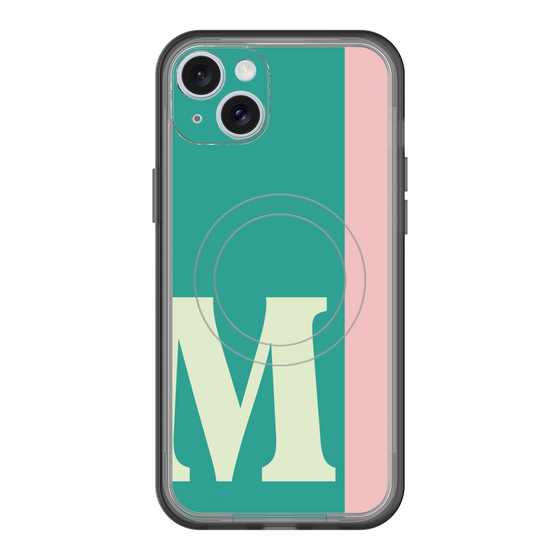 スリムプロテクションプレミアムケース with MagSafe［ オリジナル - initial color line - M green ］