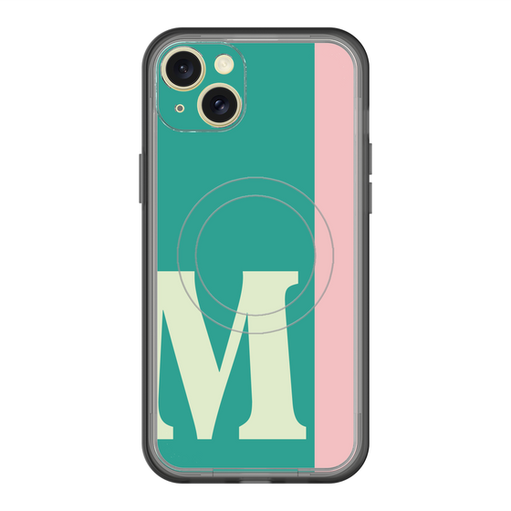 スリムプロテクションプレミアムケース with MagSafe［ オリジナル - initial color line - M green ］