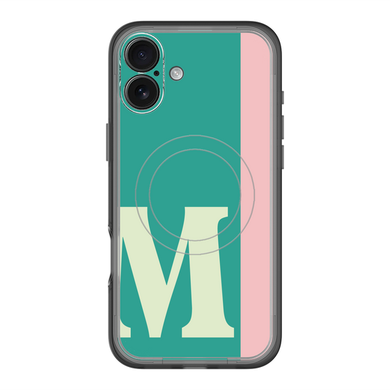 スリムプロテクションプレミアムケース with MagSafe［ オリジナル - initial color line - M green ］
