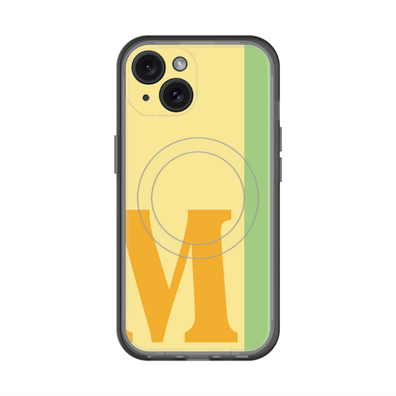 スリムプロテクションプレミアムケース with MagSafe［ オリジナル - initial color line - M yellow ］