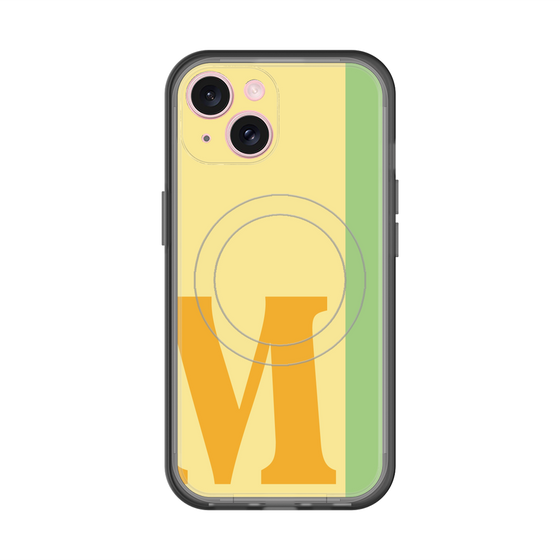 スリムプロテクションプレミアムケース with MagSafe［ オリジナル - initial color line - M yellow ］