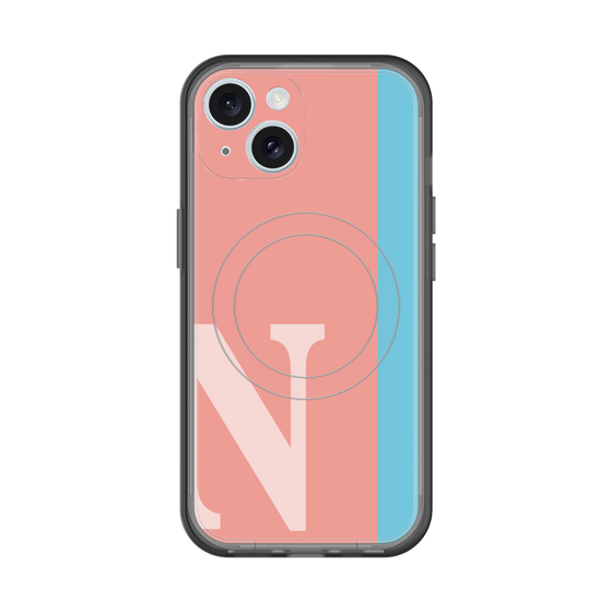 スリムプロテクションプレミアムケース with MagSafe［ オリジナル - initial color line - N pink ］