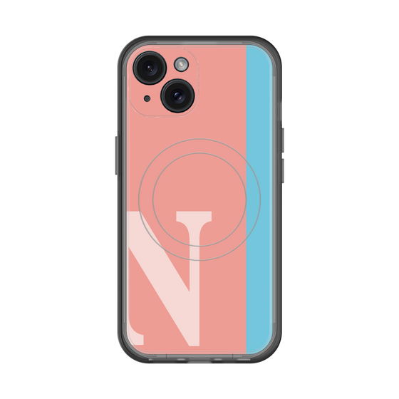 スリムプロテクションプレミアムケース with MagSafe［ オリジナル - initial color line - N pink ］