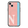 スリムプロテクションプレミアムケース with MagSafe［ オリジナル - initial color line - N pink ］