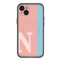スリムプロテクションプレミアムケース with MagSafe［ オリジナル - initial color line - N pink ］