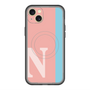 スリムプロテクションプレミアムケース with MagSafe［ オリジナル - initial color line - N pink ］