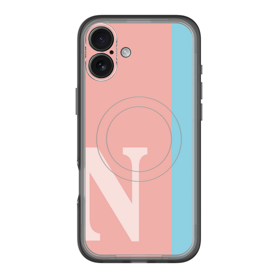 スリムプロテクションプレミアムケース with MagSafe［ オリジナル - initial color line - N pink ］