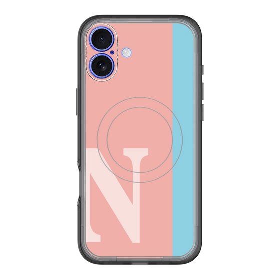 スリムプロテクションプレミアムケース with MagSafe［ オリジナル - initial color line - N pink ］