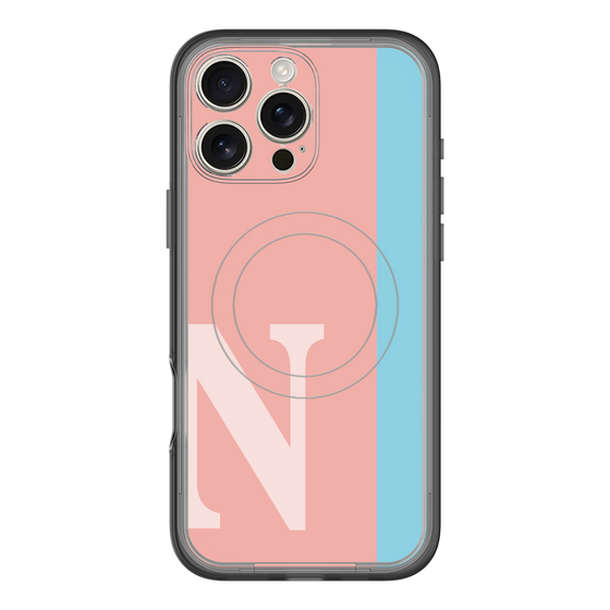 スリムプロテクションプレミアムケース with MagSafe［ オリジナル - initial color line - N pink ］