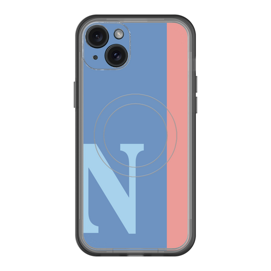 スリムプロテクションプレミアムケース with MagSafe［ オリジナル - initial color line - N blue ］
