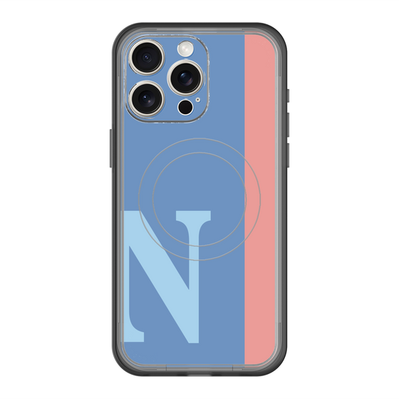 スリムプロテクションプレミアムケース with MagSafe［ オリジナル - initial color line - N blue ］