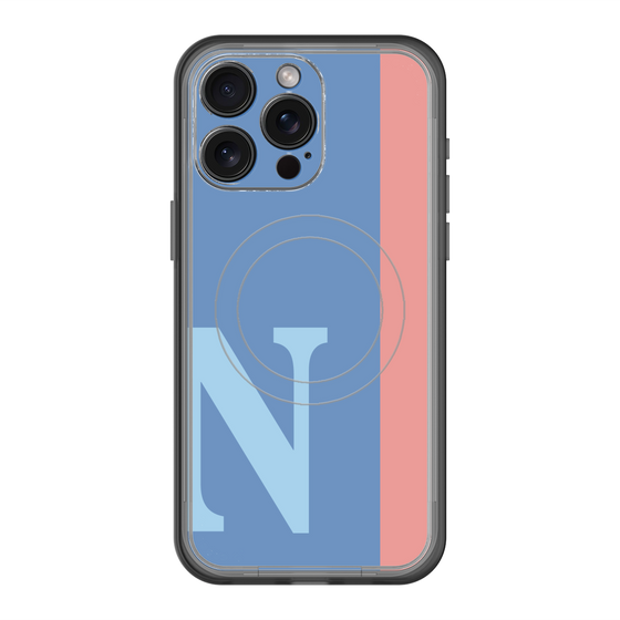 スリムプロテクションプレミアムケース with MagSafe［ オリジナル - initial color line - N blue ］