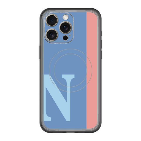 スリムプロテクションプレミアムケース with MagSafe［ オリジナル - initial color line - N blue ］