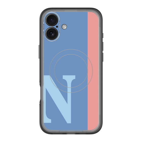 スリムプロテクションプレミアムケース with MagSafe［ オリジナル - initial color line - N blue ］