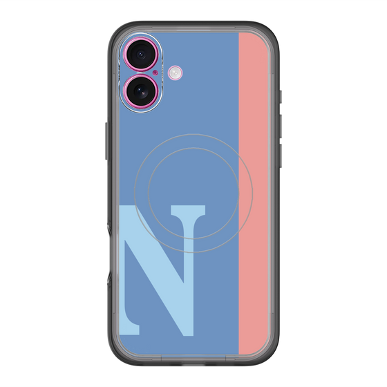 スリムプロテクションプレミアムケース with MagSafe［ オリジナル - initial color line - N blue ］
