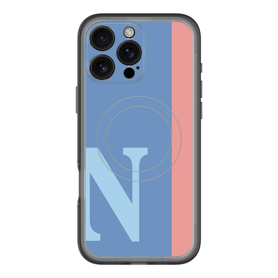 スリムプロテクションプレミアムケース with MagSafe［ オリジナル - initial color line - N blue ］