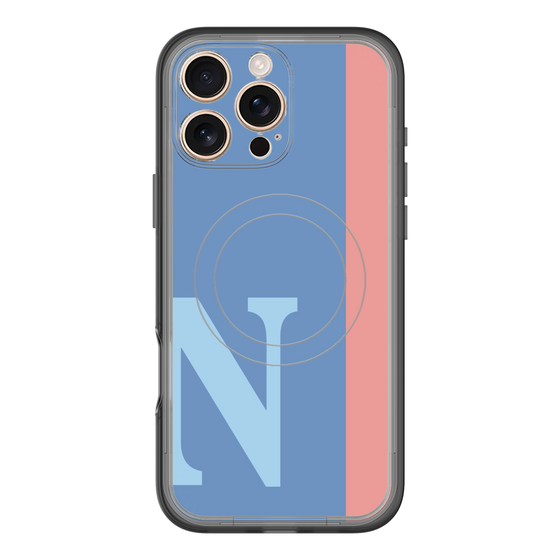 スリムプロテクションプレミアムケース with MagSafe［ オリジナル - initial color line - N blue ］