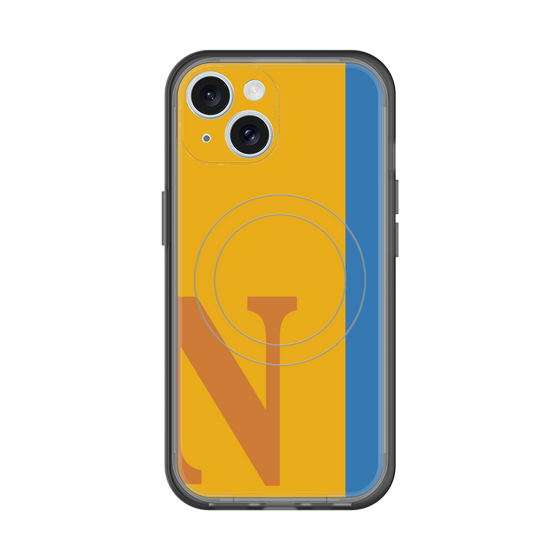 スリムプロテクションプレミアムケース with MagSafe［ オリジナル - initial color line - N orange ］