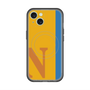 スリムプロテクションプレミアムケース with MagSafe［ オリジナル - initial color line - N orange ］