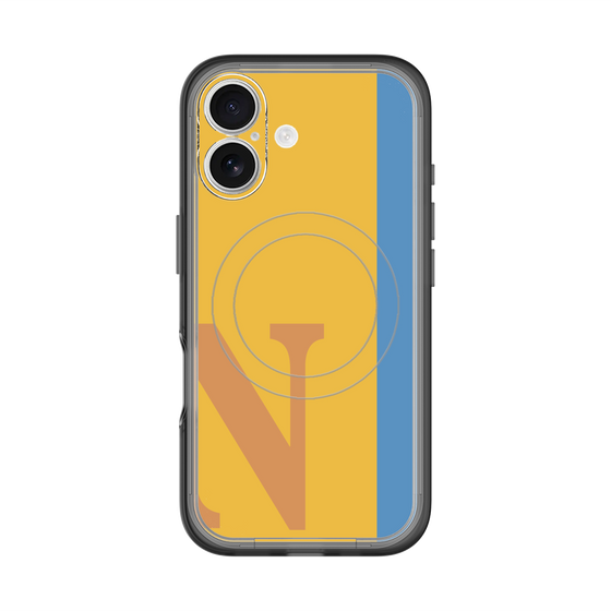 スリムプロテクションプレミアムケース with MagSafe［ オリジナル - initial color line - N orange ］