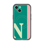 スリムプロテクションプレミアムケース with MagSafe［ オリジナル - initial color line - N green ］