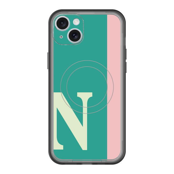 スリムプロテクションプレミアムケース with MagSafe［ オリジナル - initial color line - N green ］