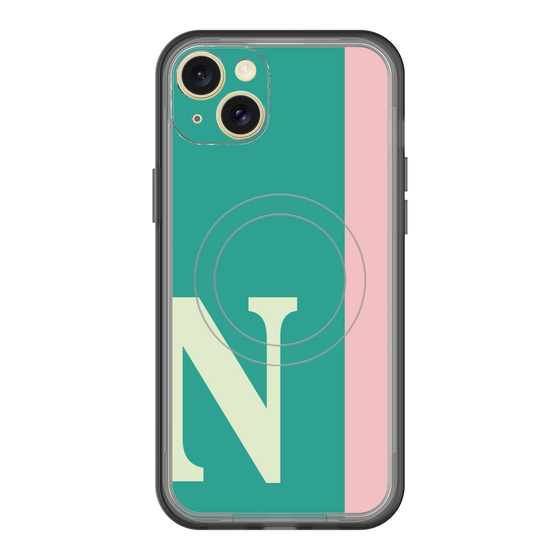 スリムプロテクションプレミアムケース with MagSafe［ オリジナル - initial color line - N green ］