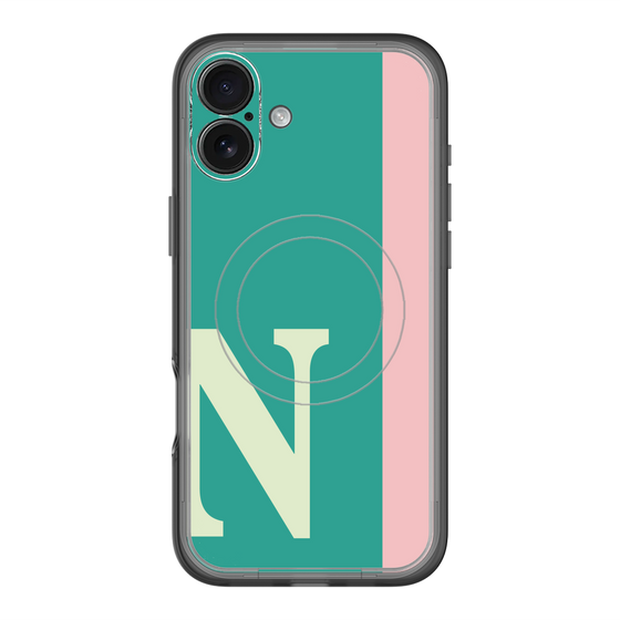 スリムプロテクションプレミアムケース with MagSafe［ オリジナル - initial color line - N green ］