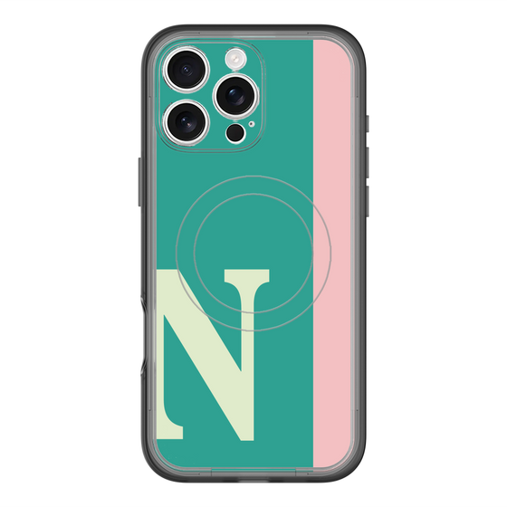 スリムプロテクションプレミアムケース with MagSafe［ オリジナル - initial color line - N green ］