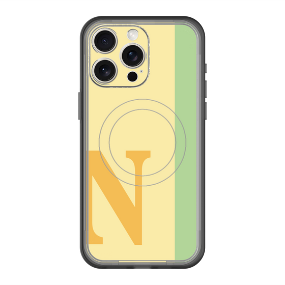 スリムプロテクションプレミアムケース with MagSafe［ オリジナル - initial color line - N yellow ］