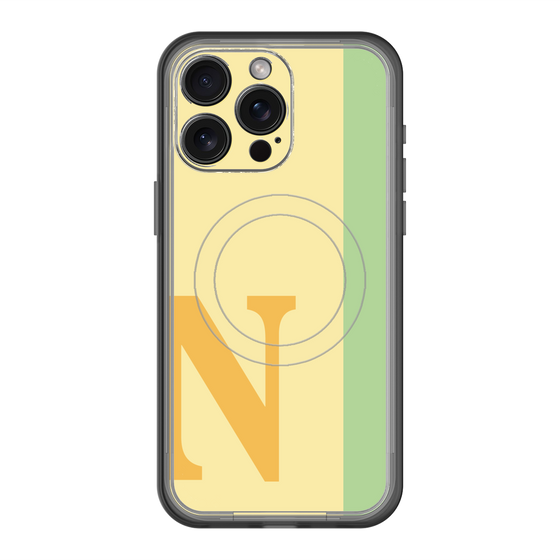 スリムプロテクションプレミアムケース with MagSafe［ オリジナル - initial color line - N yellow ］