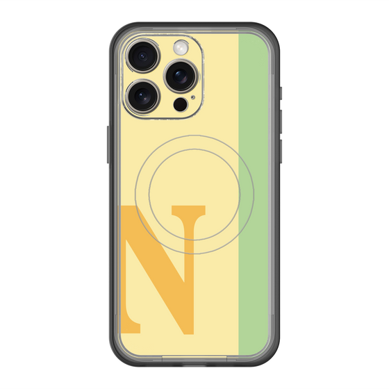 スリムプロテクションプレミアムケース with MagSafe［ オリジナル - initial color line - N yellow ］