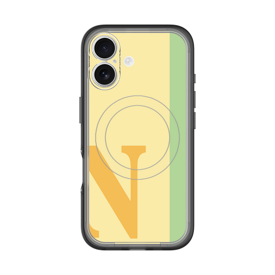 スリムプロテクションプレミアムケース with MagSafe［ オリジナル - initial color line - N yellow ］