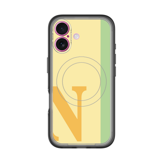 スリムプロテクションプレミアムケース with MagSafe［ オリジナル - initial color line - N yellow ］