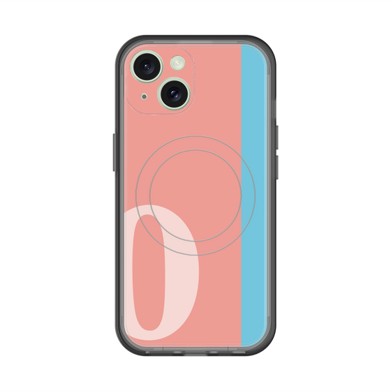 スリムプロテクションプレミアムケース with MagSafe［ オリジナル - initial color line - O pink ］