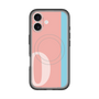 スリムプロテクションプレミアムケース with MagSafe［ オリジナル - initial color line - O pink ］