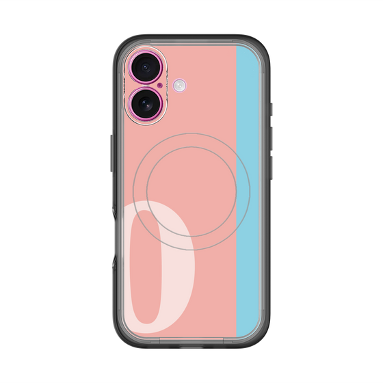 スリムプロテクションプレミアムケース with MagSafe［ オリジナル - initial color line - O pink ］