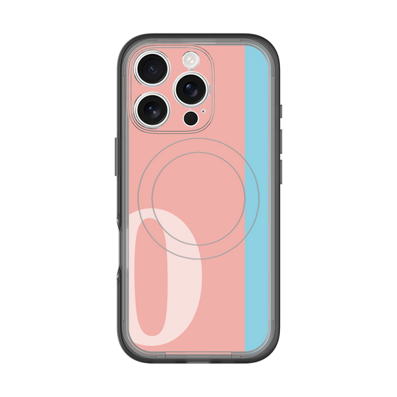 スリムプロテクションプレミアムケース with MagSafe［ オリジナル - initial color line - O pink ］