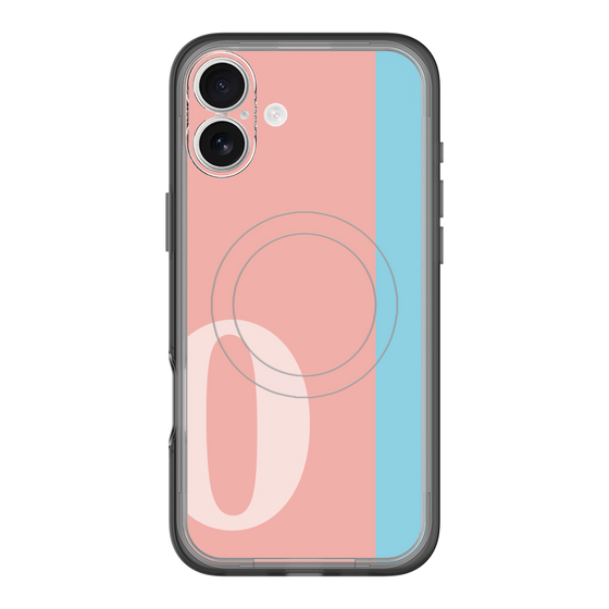 スリムプロテクションプレミアムケース with MagSafe［ オリジナル - initial color line - O pink ］